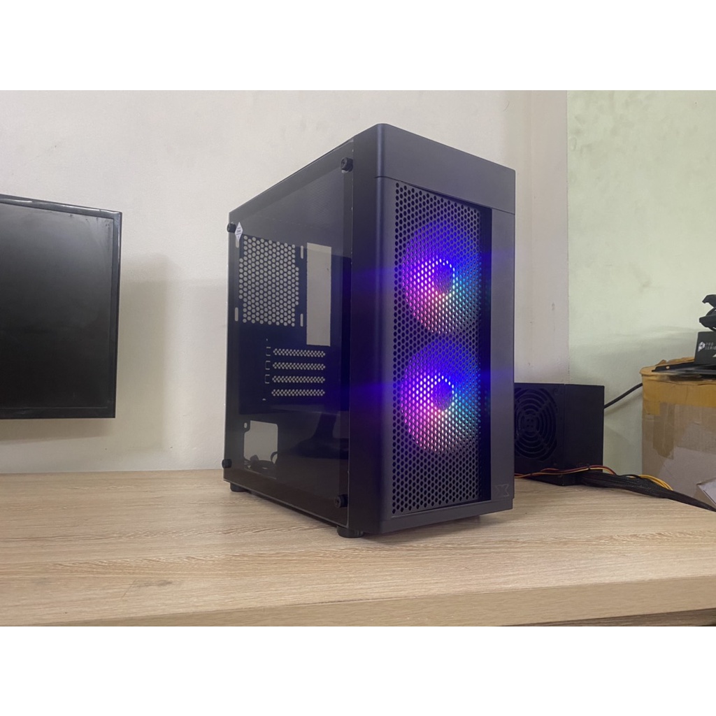 Vỏ case máy tính Xigmatek AERO 2F EN46591 - 2 Fan RGB case pc
