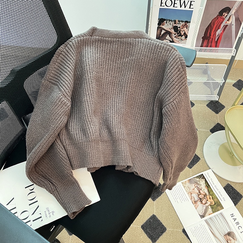 Áo Khoác cardigan Dệt Kim Cổ Chữ V Thời Trang