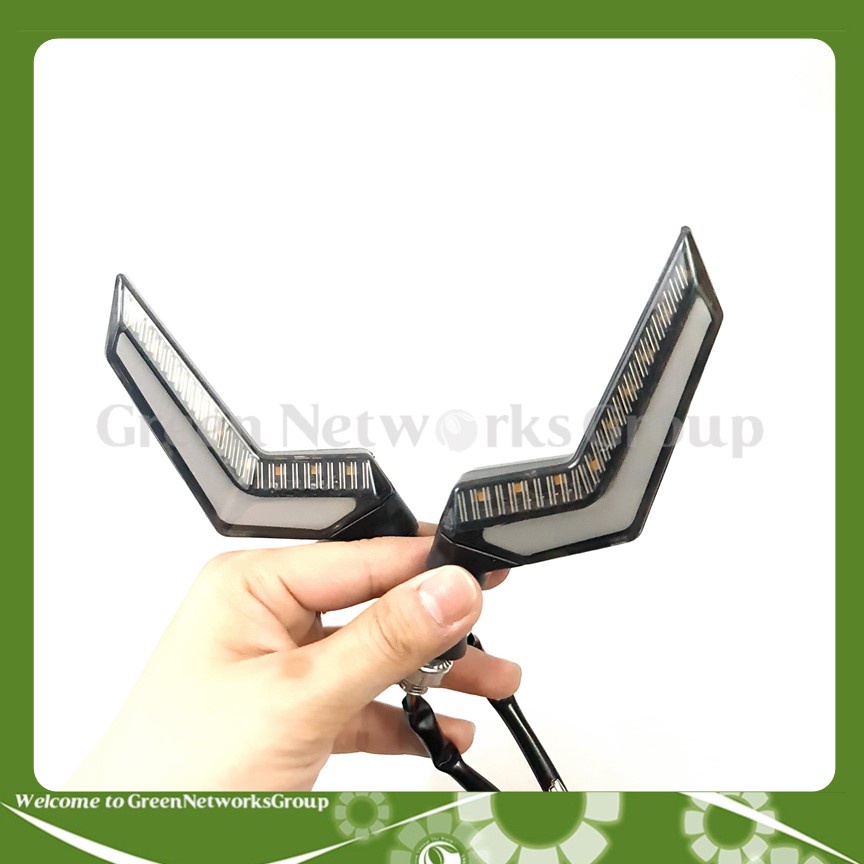 Đèn xi nhan led hiệu ứng dòng chảy gắn xe máy Greennetworks