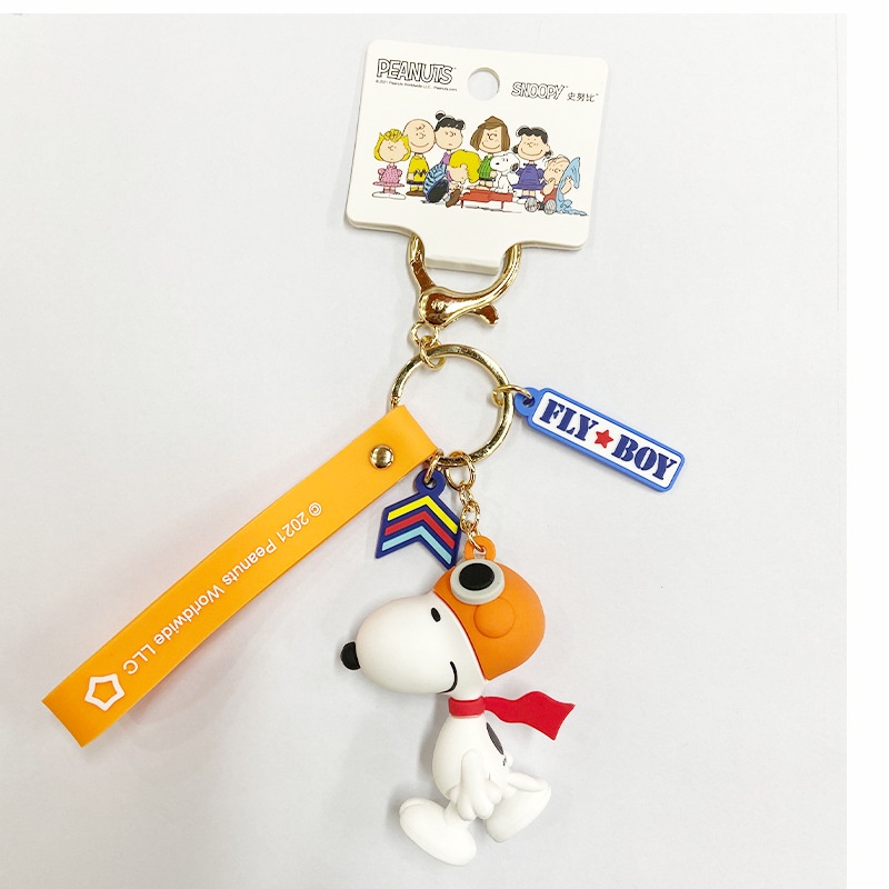 Móc khóa chó Snoopy đáng yêu chất liệu PVC cao cấp nhiều màu làm quà tặng bạn bè người thân trang trí balo - Ráp