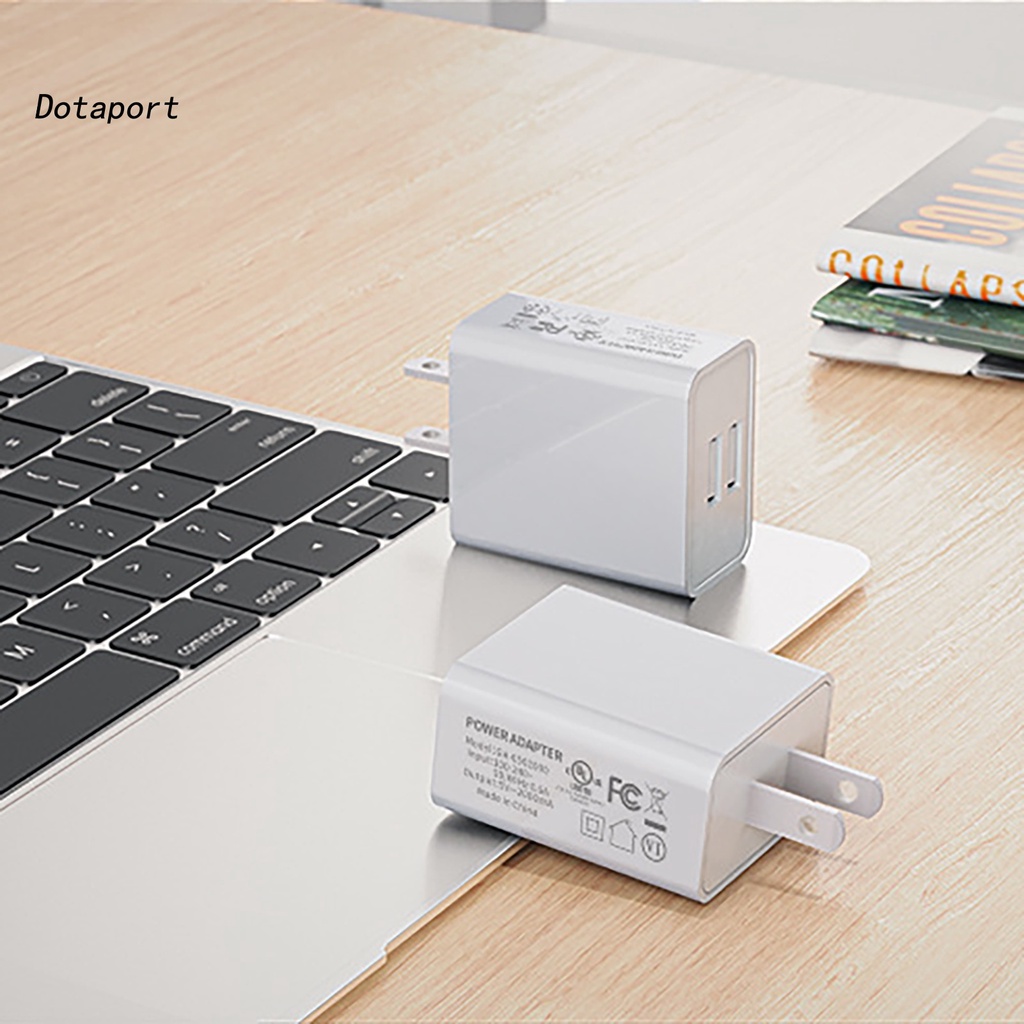 Bộ sạc nhanh mini hai cổng USB chống sốc cho du lịch