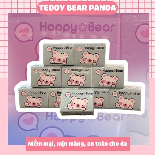 [Combo 24 gói] Giấy rút lụa trắng Happy Bear mềm mại