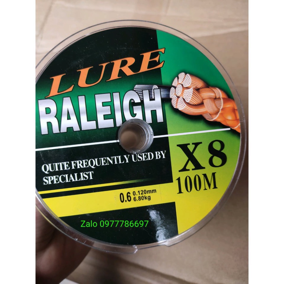 Dây Dù Câu Cá Raleigh X8 7 màu Siêu Đẹp Siêu Bền Mịn