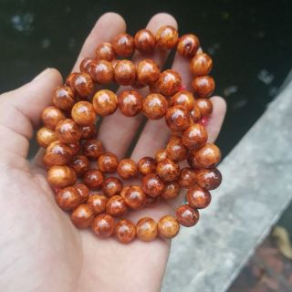 Vòng tay gỗ nu huyết long hạt tròn 10 m m