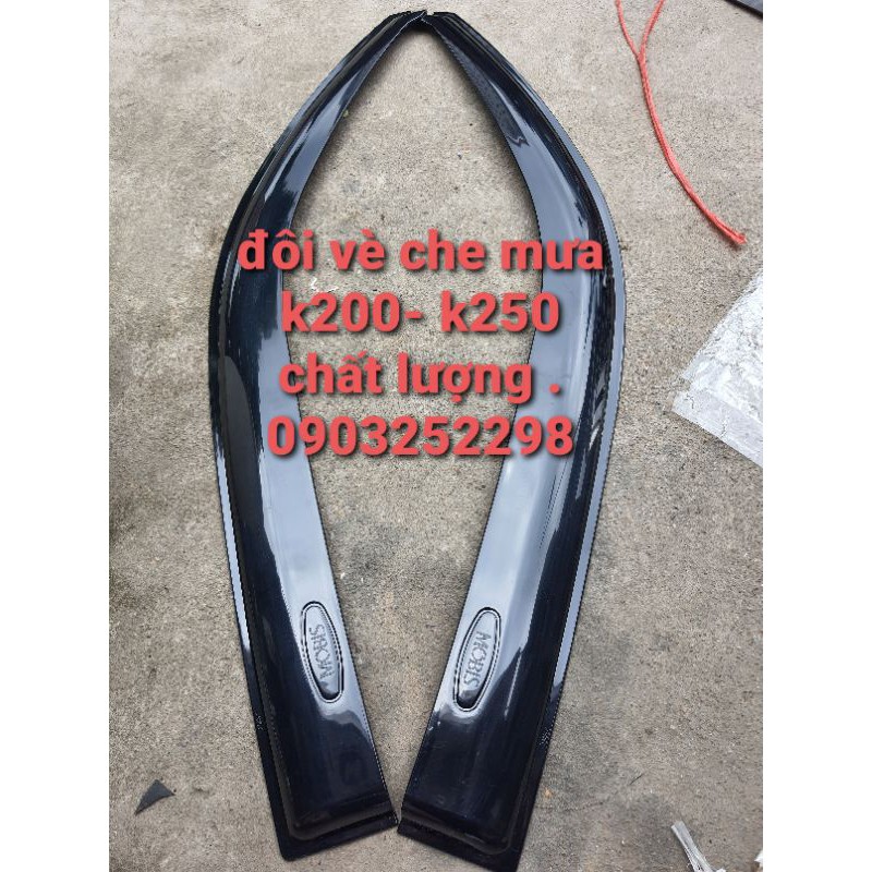 [Mã LIFEAU5SALE giảm 20k đơn 50k] vè che mưa bongo3 k200 k250 xi mạ màu inox hoặc đen korea ( có clip dán )