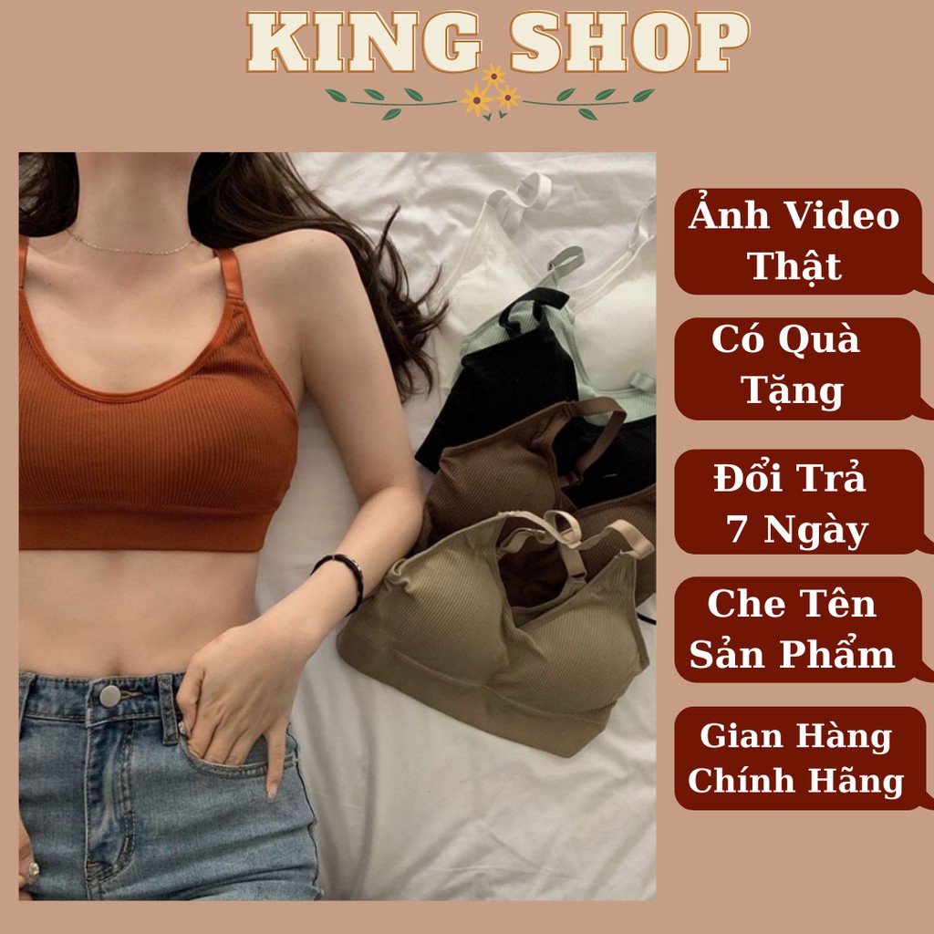 Áo Bra Nữ - Áo Ngực 2 Dây Mút Mỏng Điều Chỉnh Ngắn Dài B1182