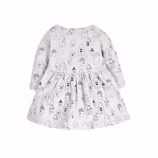 Đầm thun tay dài Mothercare cho bé gái 0-9M D462