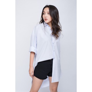 Áo Sơ Mi BOO nữa vạt lệch Boo