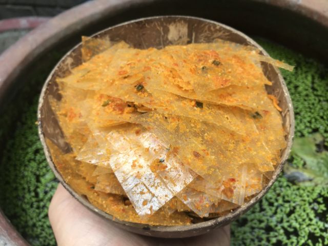 300gr Bánh tráng trộn Long An thập cẩm miếng vuông
