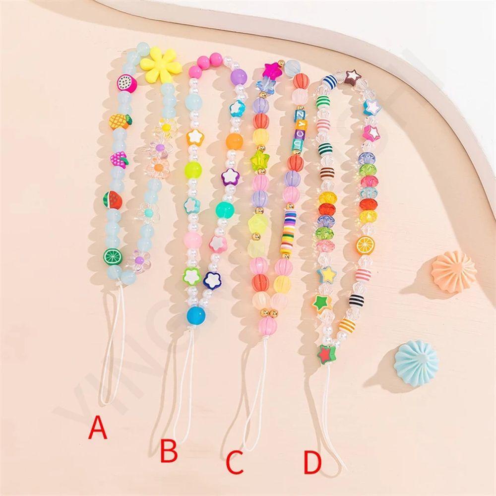 Dây Đeo Điện Thoại Xâu Hạt Acrylic Chống Thất Lạc Tiện Dụng