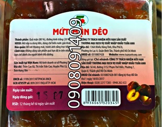 Mứt Mận Gừng 500gr