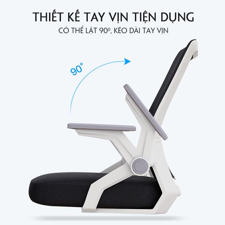 Ghế Ergonomic văn phòng cao cấp, Ghế làm việc công thái học lưng lưới giảm đau lưng mỏi cổ
