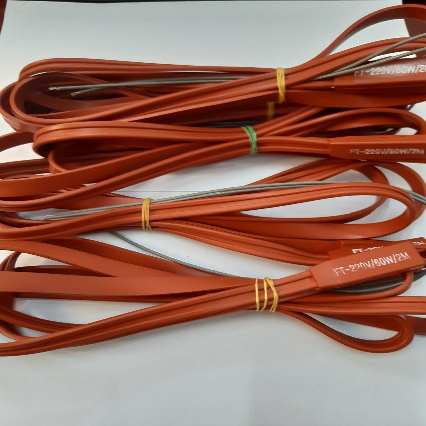 Dây 2 MÉT,220V-60W- DẠNG DẸP-HÀNG HÀN QUỐC Dây ĐIỆN TRỞ SƯỞI SILICONE