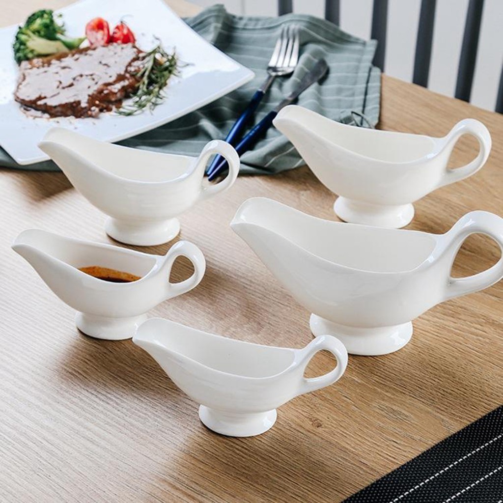 Dụng cụ thanh nhà hàng nước sốt thịt bò trắng