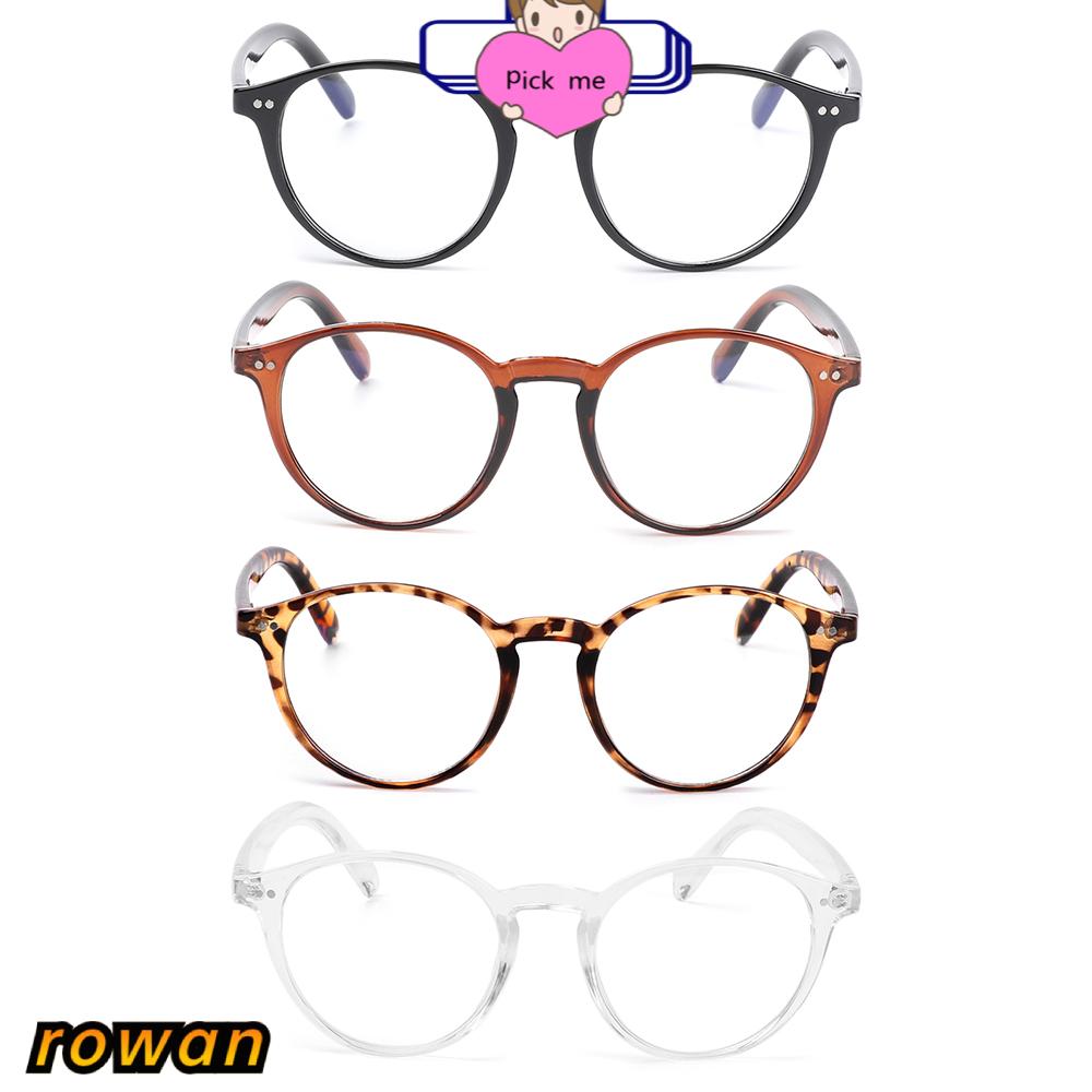 ROW Fashion Gaming Filter Glasses Retro Flat Mirror Eyewear Blue Light Blocking Glasses Ultralight Round PC Frame Unisex Optical Spectacles/Multicolor