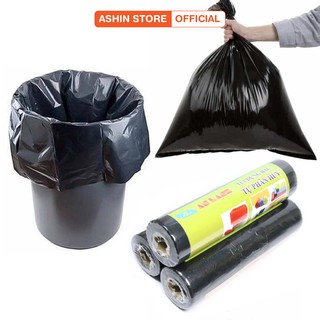 Cuộn túi bóng đen đựng rác tự tiêu hủy nhiều kích thước