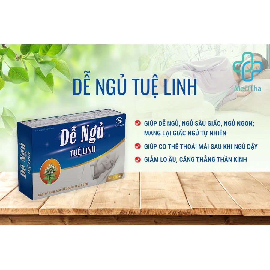 Dễ Ngủ Tuệ Linh - Hỗ trợ tình trạng Mất Ngủ, Giúp Ngủ Ngon, Sâu Giấc, Giảm Lo Âu, Căng Thẳng Thần Kinh