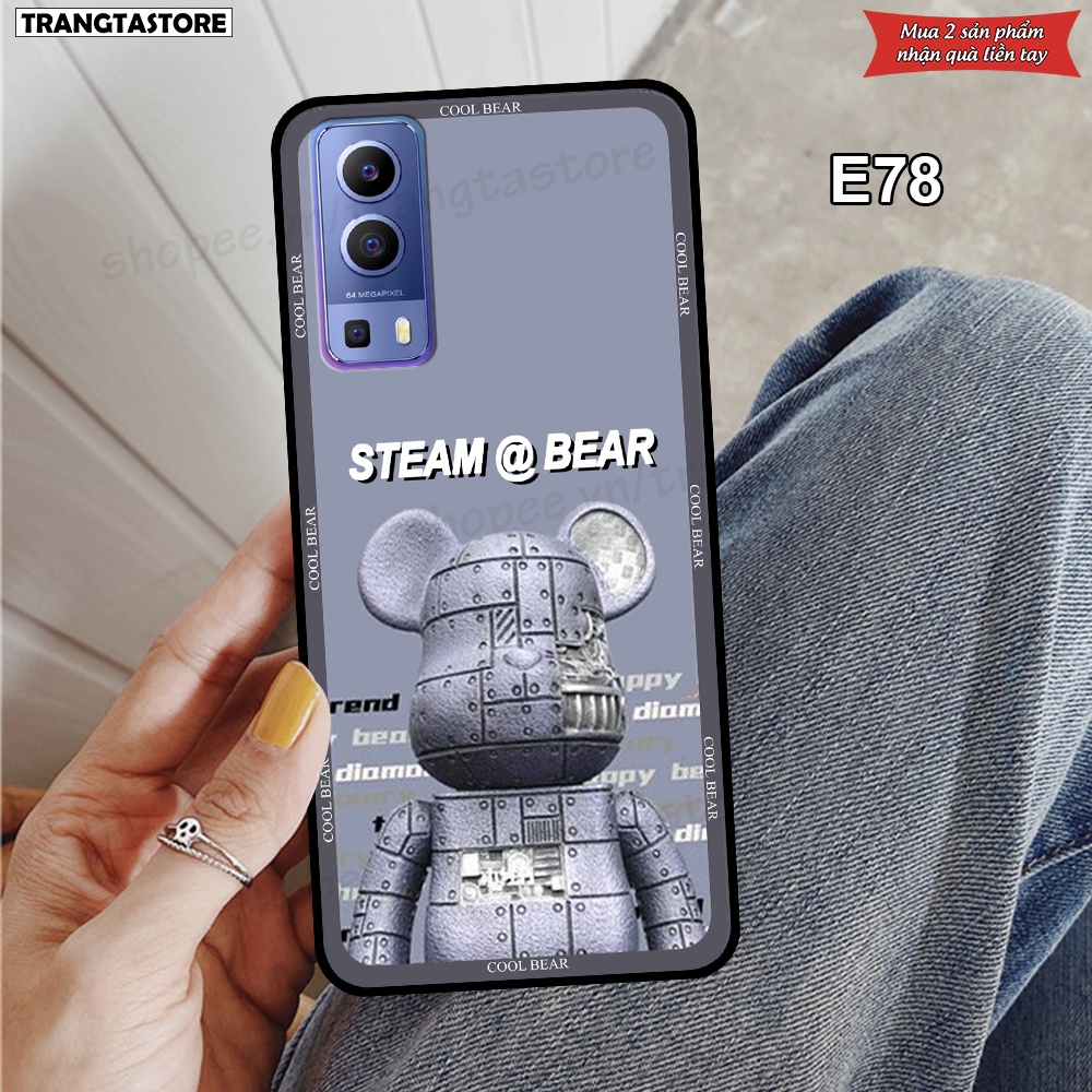 Ốp Vivo Y51 2020 / Y51s / Y72 5G / Y53s in hình gấu Bearbrick,Metal Style,Doremon siêu dễ thương chất lượng