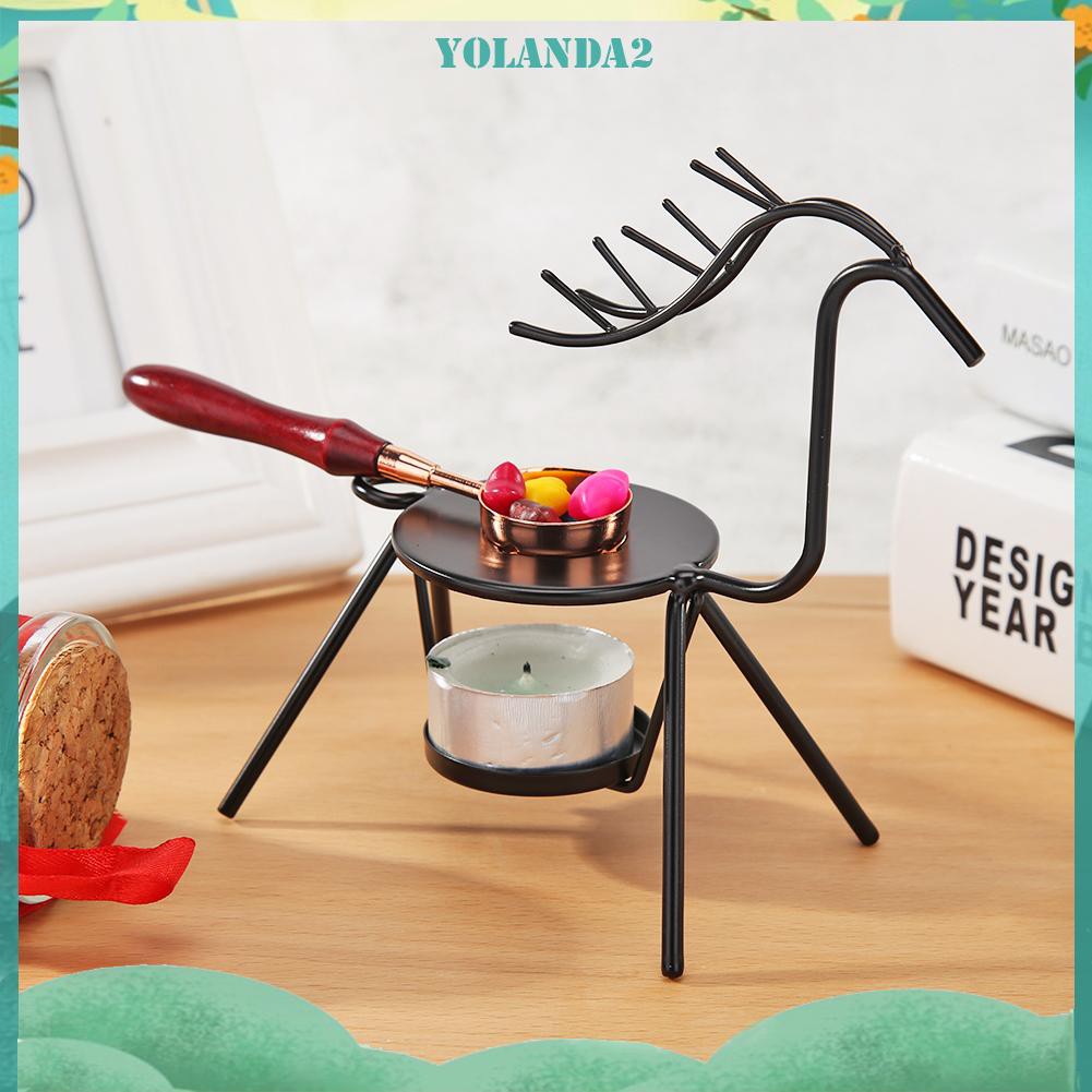 Muỗng múc sáp nóng chảy bằng gỗ phong cách retro