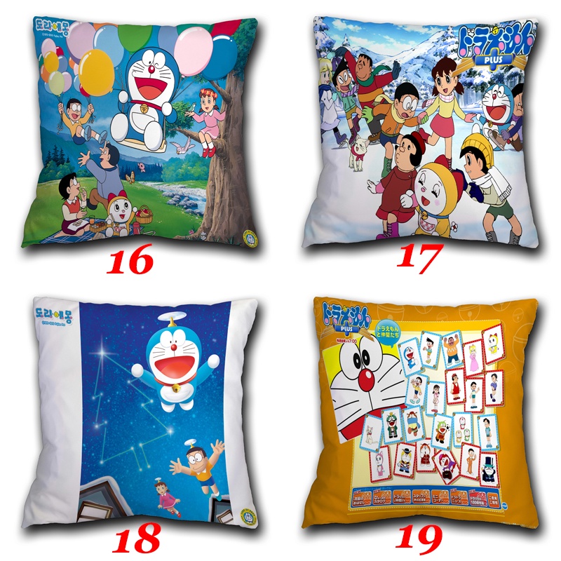 Vỏ Gối Đơn Bằng Polyester In Hình Doraemon Hoạt Hình Trang Trí Nhà Cửa / Xe Hơi