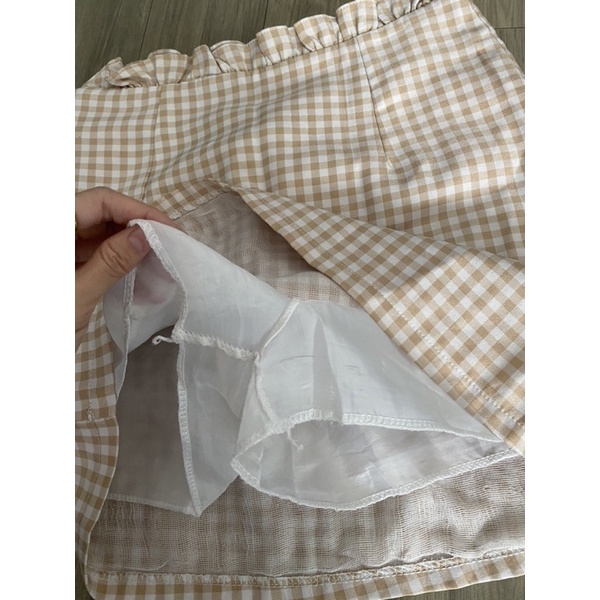 2hand chân váy caro