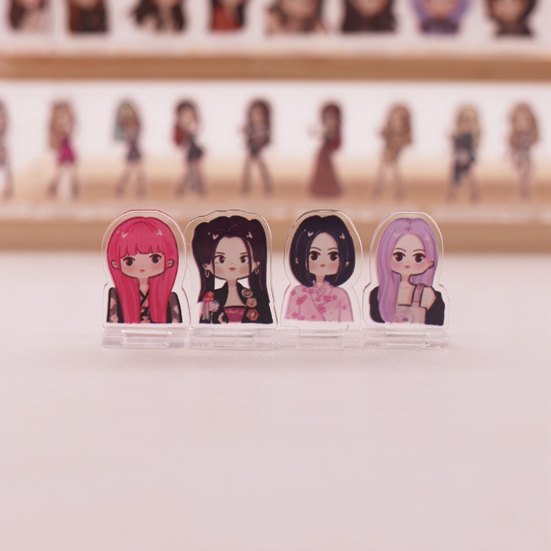 Mô hình đồ chơi thành viên nhóm BLACKPiNK chất liệu nhựa acrylic cao cấp cỡ 3.5cm trang trí bàn