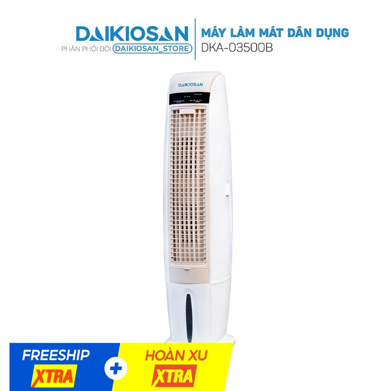 Máy làm mát không khí Daikiosan DKA-03500B - Lưu lượng gió 3,500 m³/h, hẹn giờ, điều khiển từ xa