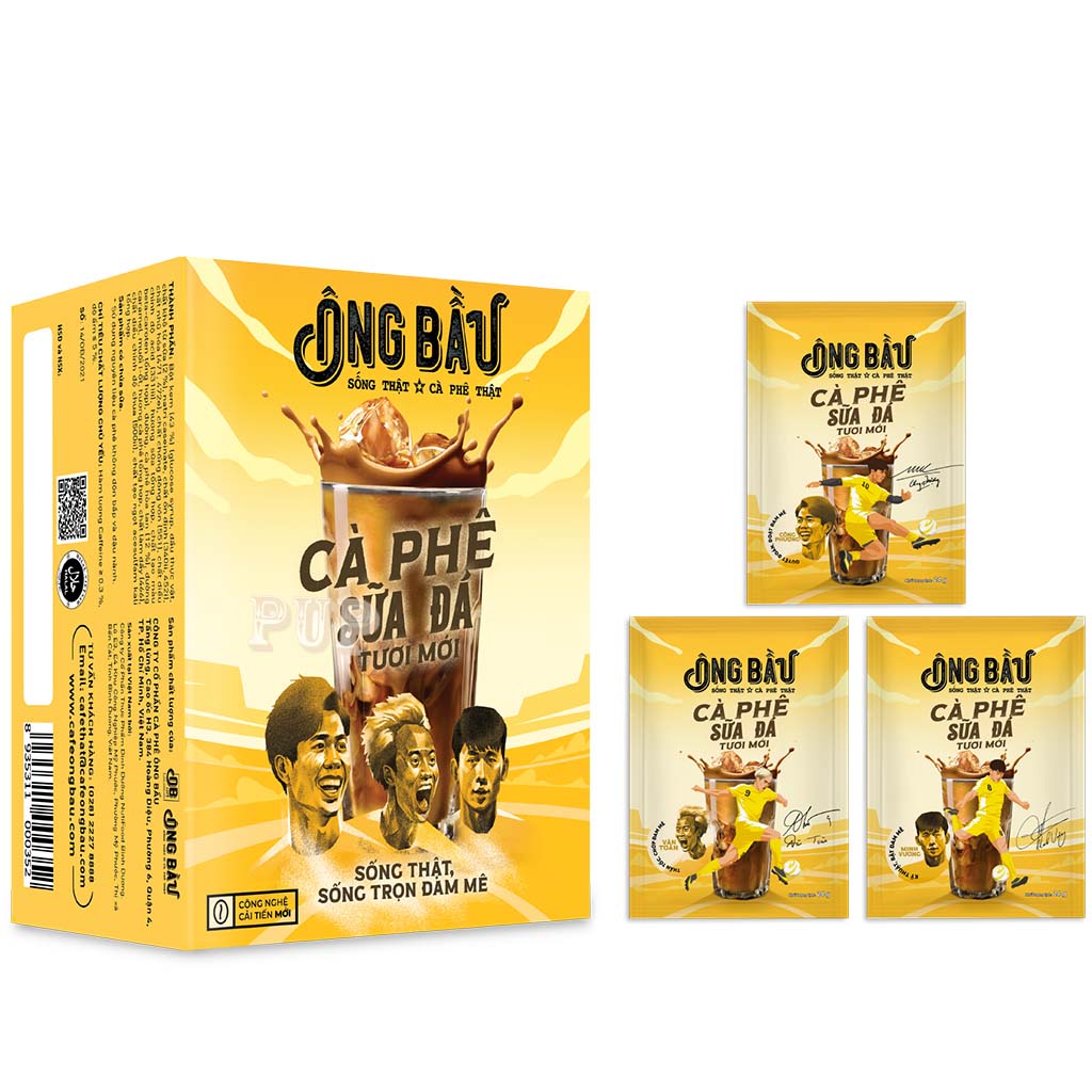 [Hộp 10 Gói 24g]Cà Phê Sữa Đá Ông Bầu Hộp Vàng 240g 10 Gói, cà phê ob, ob cafe-TUH Store | BigBuy360 - bigbuy360.vn