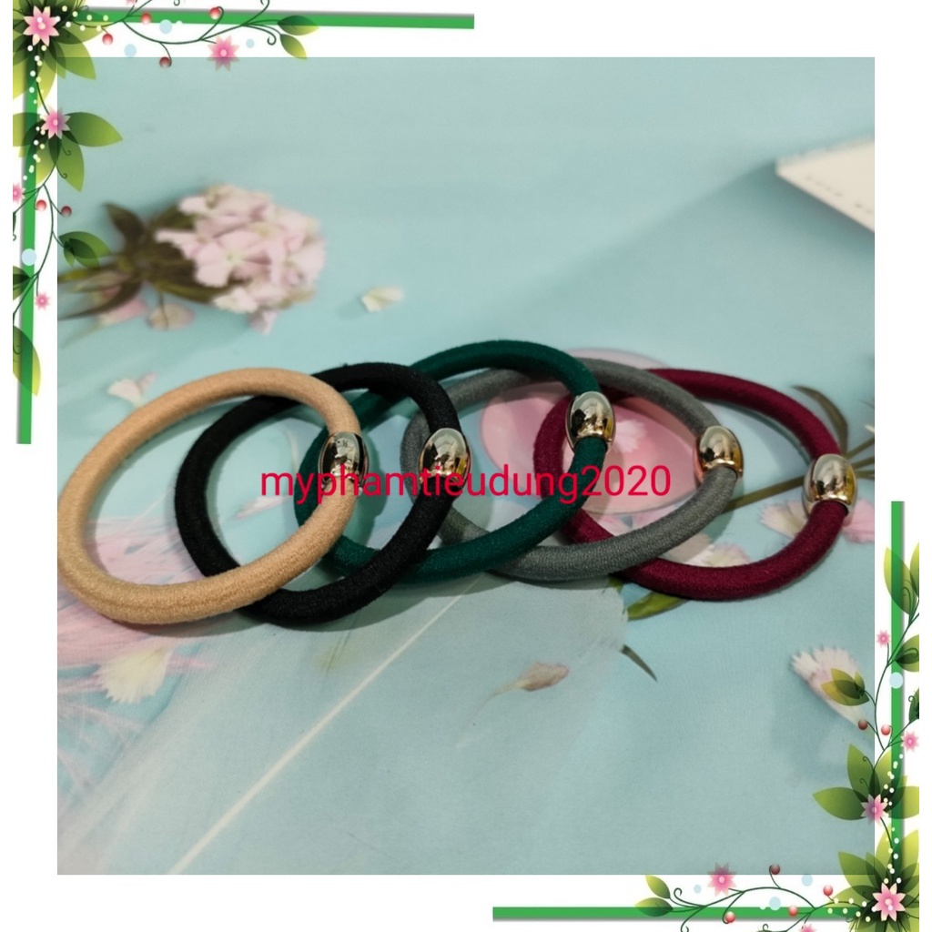Set 5 dây cột tóc, chun/thun cột tóc đơn giản dành cho nữ
