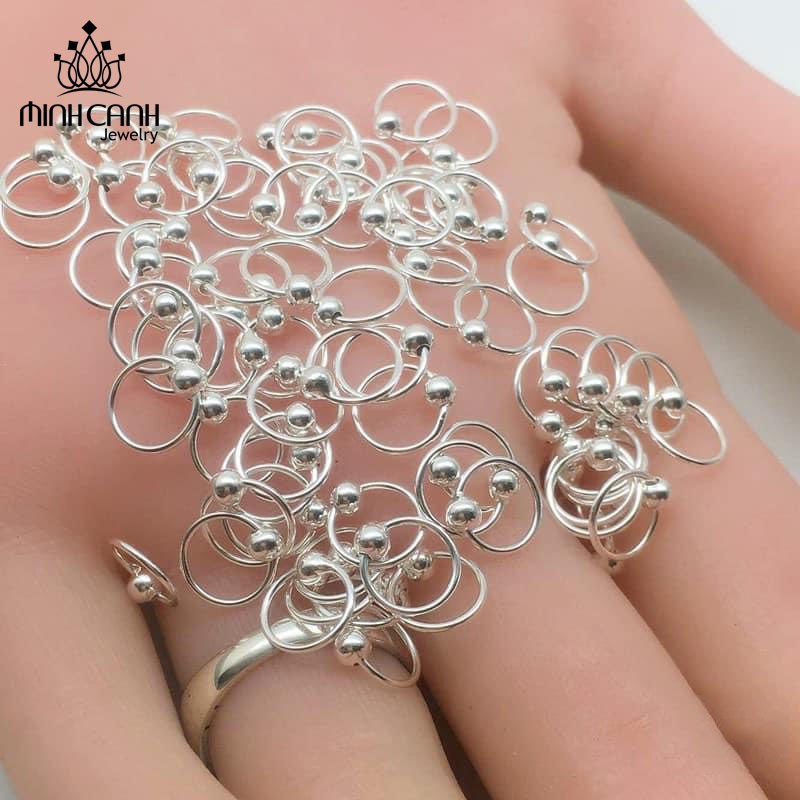 Bông Tai Trẻ Em Sơ Sinh 1 Bi Tròn - Minh Canh Jewelry