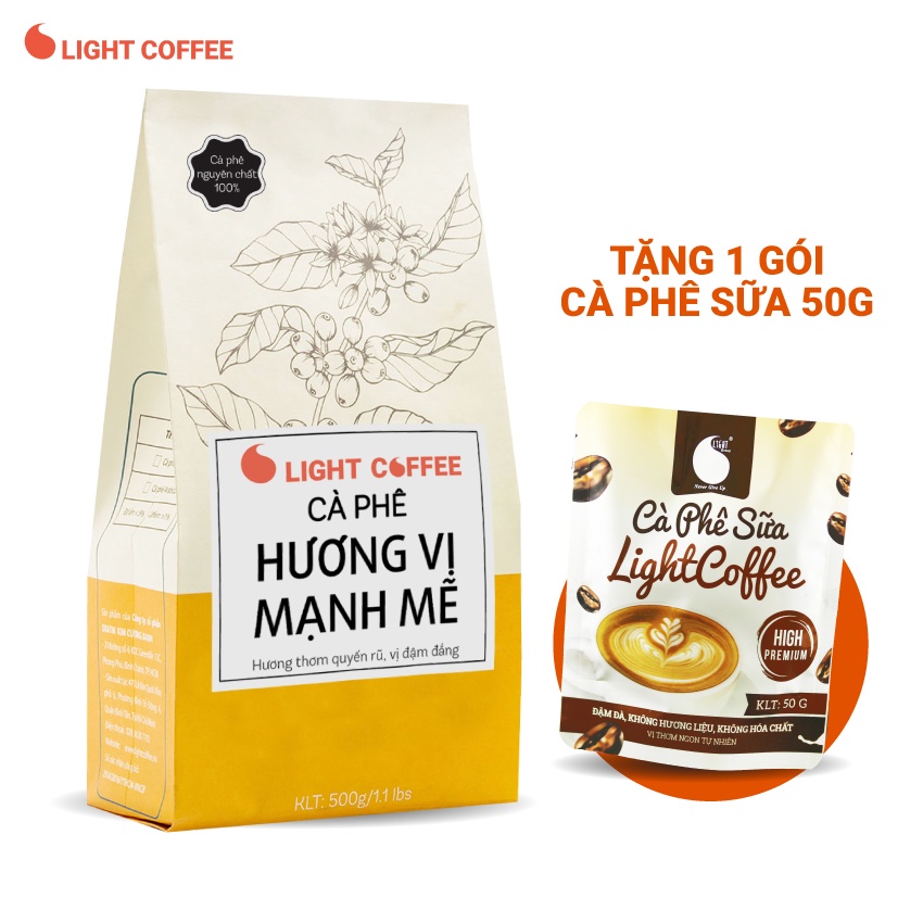 [Mã BMBAU50 giảm 7% đơn 99K] Cà phê nguyên chất 100% - Hương vị mạnh mẽ - Light Coffee Gói 500g