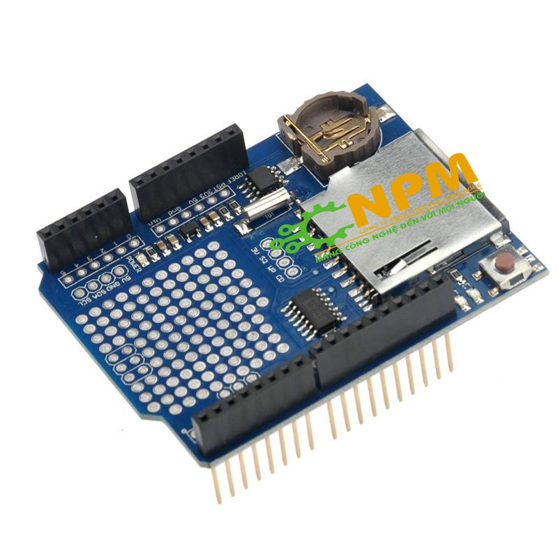 module thẻ nhớ xd-5 arduino uno r3 (tích hợp thẻ nhớ SD + thời gian thực DS1307 + test board)