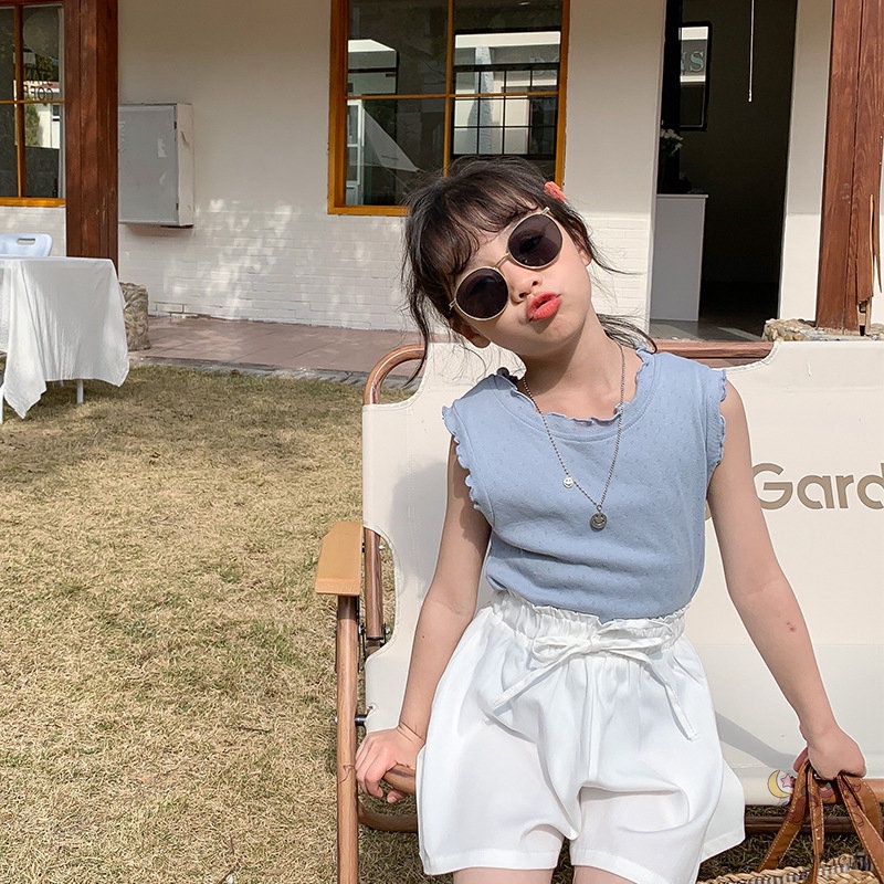 Áo Sát Nách Kiểu Hàn Quốc Thời Trang Mùa Hè Dễ Thương Cho Bé Gái