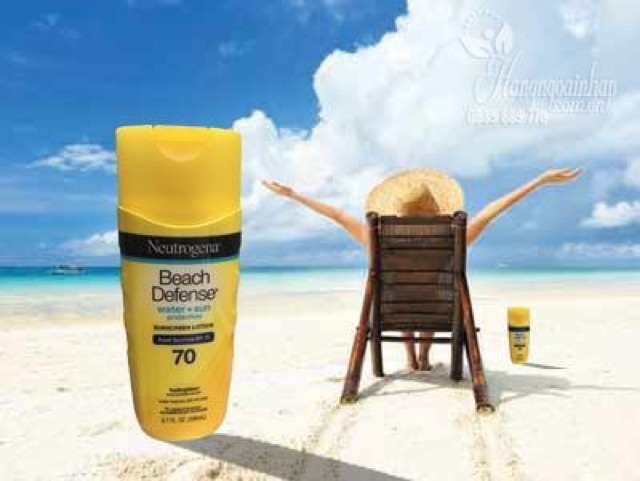 Kem chống nắng neutrogena beach defense sunscreen body SPF70 198ml ( auth)