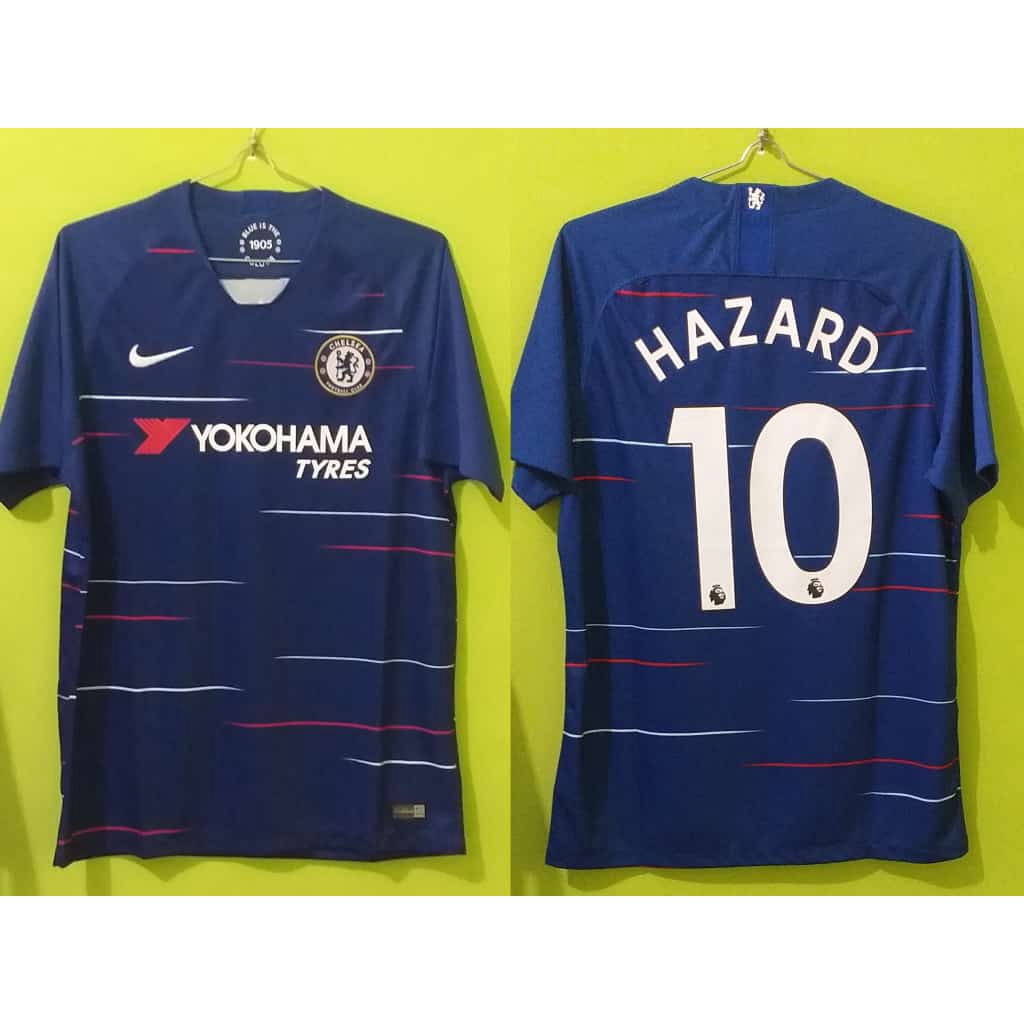 Áo Bóng Đá Câu Lạc Bộ CHELSEA Sân Nhà 2018 / 2019 SIZE L HAZARD 10