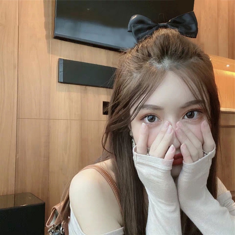 Dây Buộc Tóc Thắt Nơ Cỡ Lớn Kiểu Hàn Quốc Đơn Giản