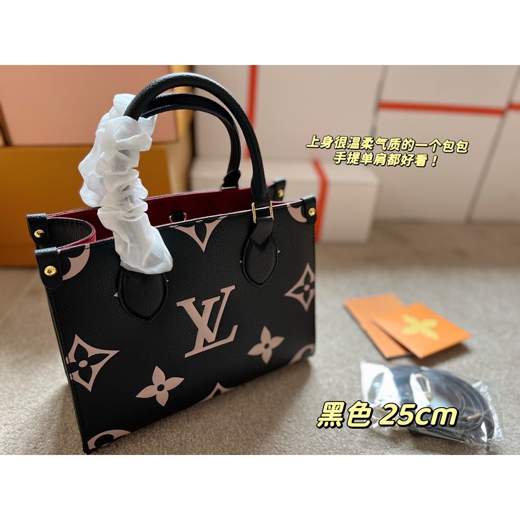 Túi xách nữ da thật thời trang cao cấp Louis Vuitton LV thiết kế họa tiết logo, phong cách sang trọng