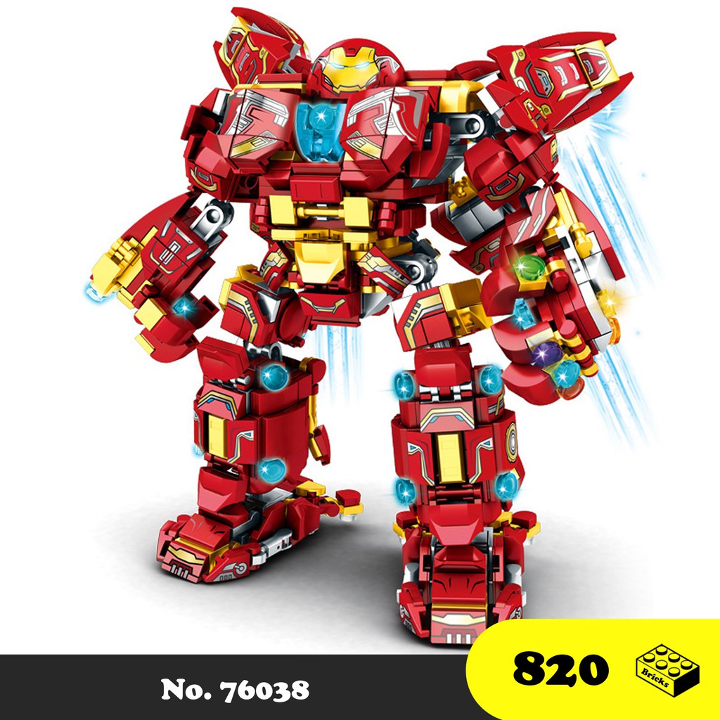 Đồ chơi lắp ráp Hulkbuster MK48 - No. 76038 Hulkbuster Marvel - Xếp hình thông minh - Đồ chơi trí tuệ 820 mảnh ghép