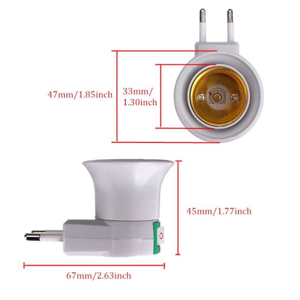 Chuôi Đèn E27 Phích Cắm EU Chất Lượng Cao
