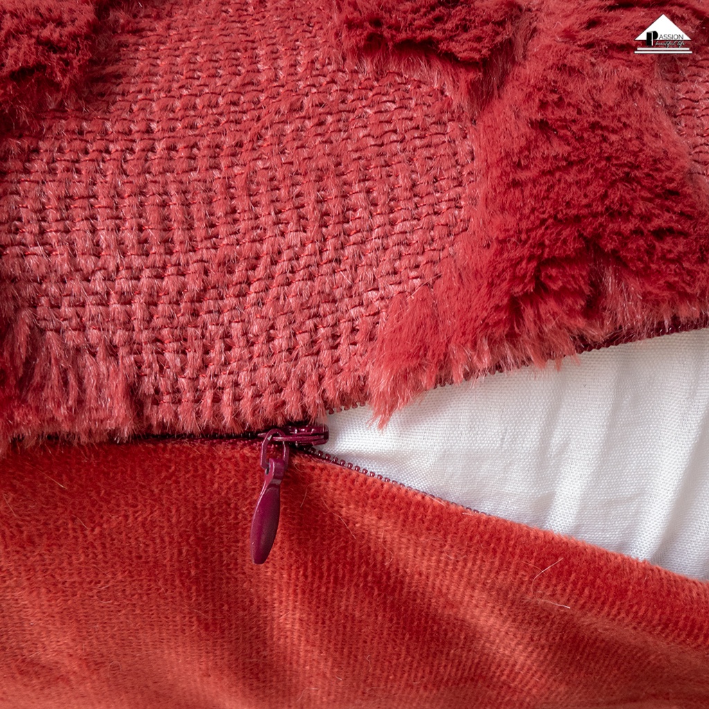 Vỏ Gối Tựa Lưng Sofa Dập Lông Nổi Hình Học Ziczac Cao cấp