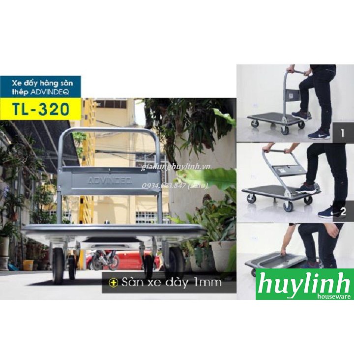 Xe đẩy hàng sàn thép Advindeq TL-320 - 320kg