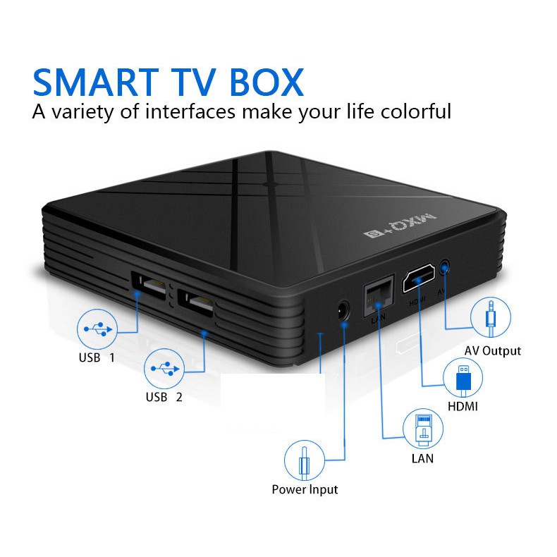 TV Box MXQ Plus RAM 4G bộ nhớ 32G chạy Android 9 biến TV thường thành SmartTV