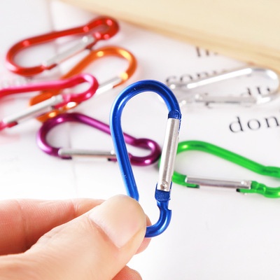 Móc Khóa Carabiner Kiêm Móc Chìa Khóa Bằng Nhôm Dùng Cắm Trại Ngoài Trời