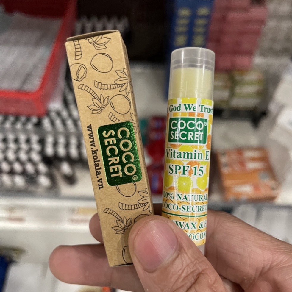 Son dưỡng môi Dầu dừa Sáp ong Tinh dầu Bạc hà Coco Secret