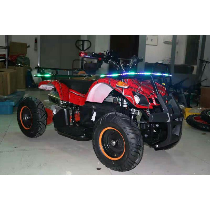 Xe ATV mini động cơ 2 thì 50cc/ xe địa hình 4 bánh/ LED 7 màu