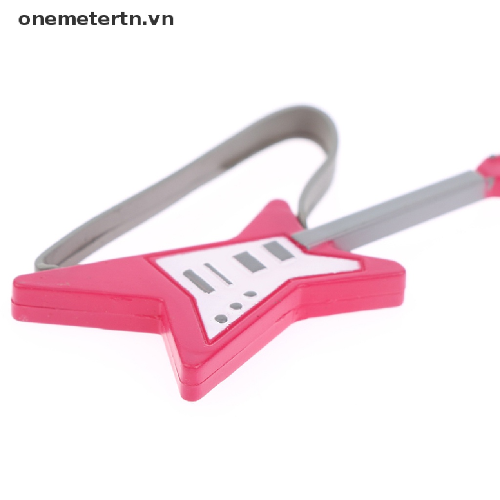 Mô Hình Đàn Ghita Kèm Micro Dùng Trang Trí Nhà Búp Bê