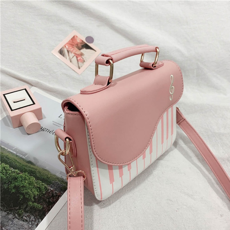 Túi Đeo Chéo Vai Bằng Da PU Hình Đàn Piano Dành Cho Nữ