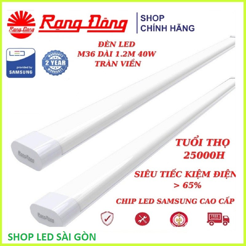 ◘Đèn led bán nguyệt Rạng Đông M36 dài 0.6m và 1.2m, ánh sáng trắng SIÊU SÁNG, TIẾT KIỆM ĐIỆN