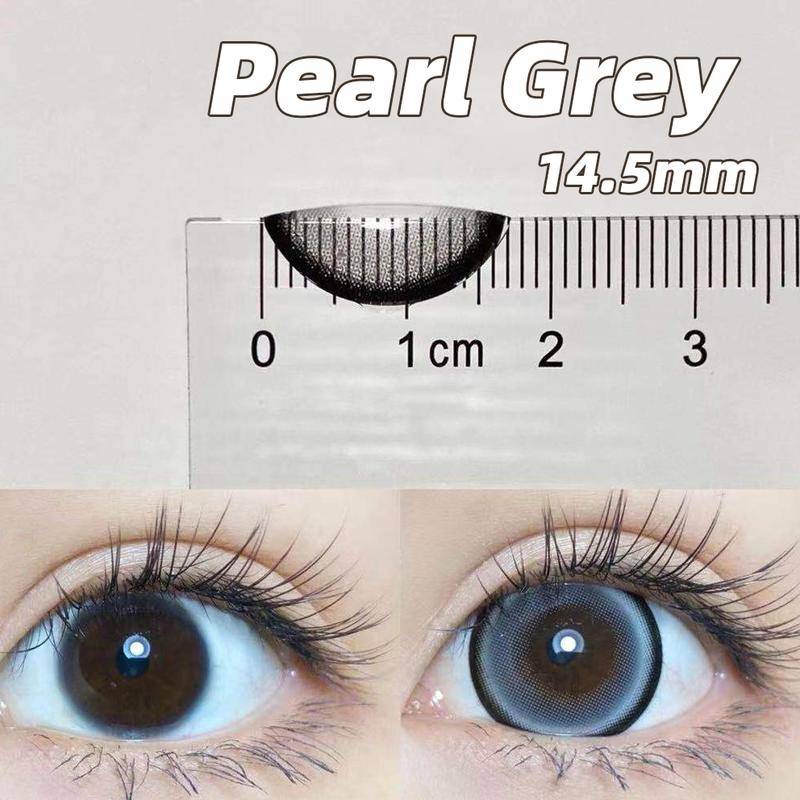O2Girl Flagship Shop Beauty Eye lens 2 Piece Năm Ném Nữ 14.5mm Kính cận áp tròng Màu nâu Xám Sinh viên Kích thước tự nhiên Kích thước phi nhật ném Dia lens cận