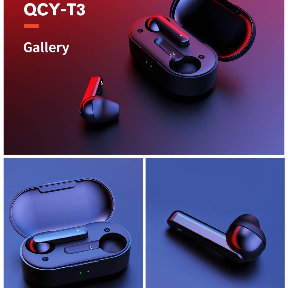 TAI NGHE BLUETOOTH QCY T3 TWS WIRELESS EARPHONE CHÍNH HÃNG [STDCLICK RESELL] HÀNG CHUẨN